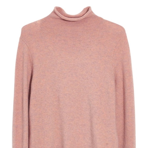 MADEWELL Inland Turtleneck Sweater NWT M Pink Rose - Picture 5 of 5